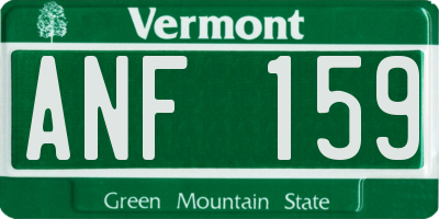 VT license plate ANF159