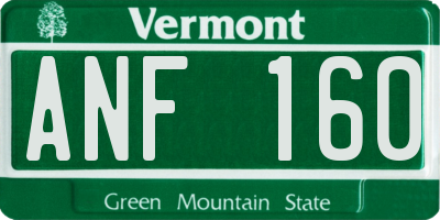 VT license plate ANF160