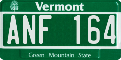 VT license plate ANF164