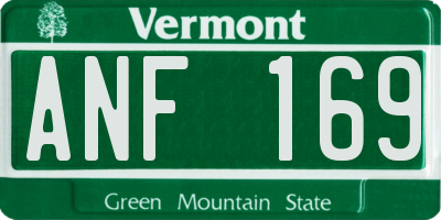 VT license plate ANF169