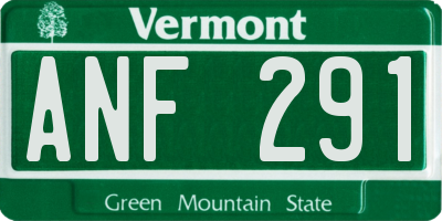 VT license plate ANF291
