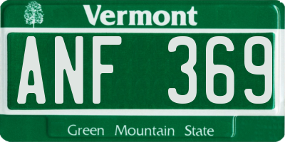 VT license plate ANF369