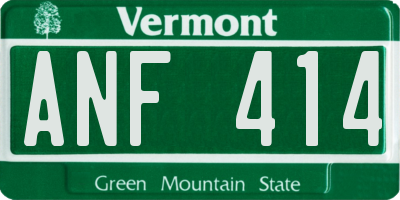 VT license plate ANF414