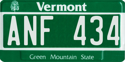 VT license plate ANF434