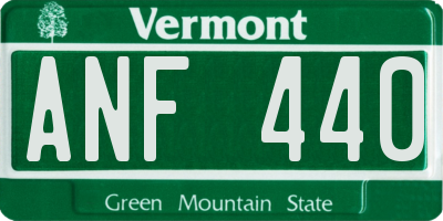 VT license plate ANF440