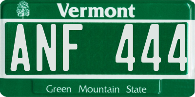 VT license plate ANF444