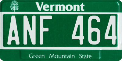 VT license plate ANF464