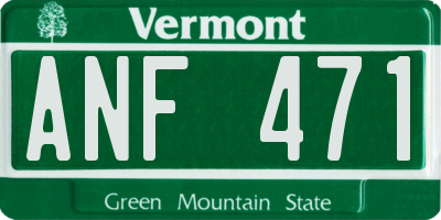 VT license plate ANF471
