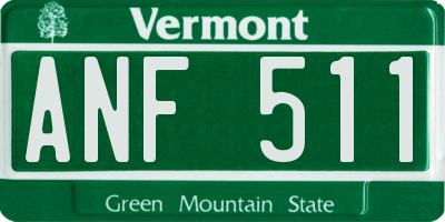 VT license plate ANF511