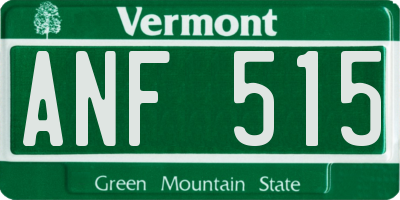 VT license plate ANF515