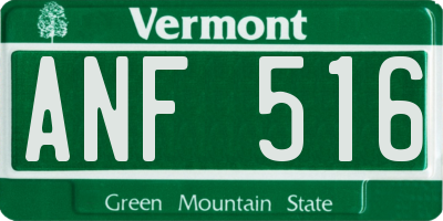 VT license plate ANF516