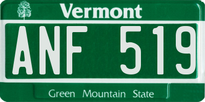 VT license plate ANF519