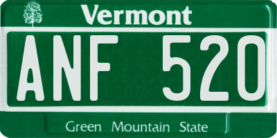 VT license plate ANF520