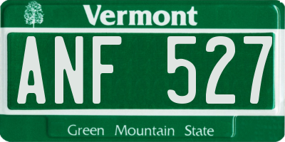 VT license plate ANF527