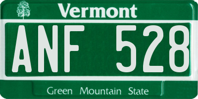 VT license plate ANF528