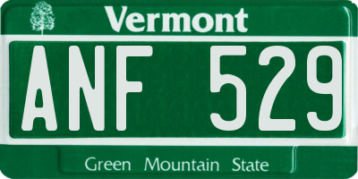 VT license plate ANF529