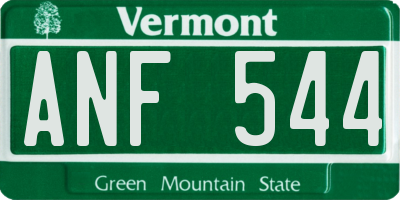 VT license plate ANF544