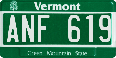 VT license plate ANF619