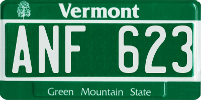 VT license plate ANF623