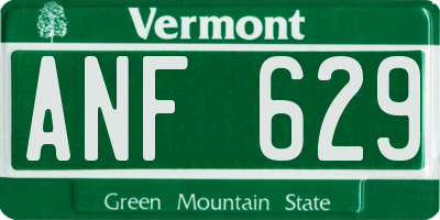 VT license plate ANF629
