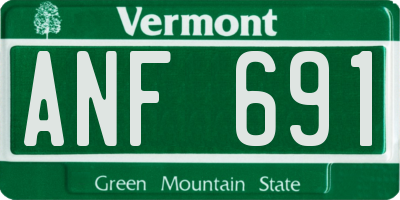VT license plate ANF691