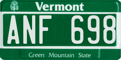 VT license plate ANF698