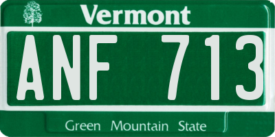 VT license plate ANF713