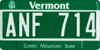 VT license plate ANF714