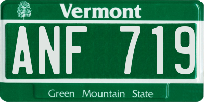 VT license plate ANF719
