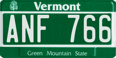 VT license plate ANF766