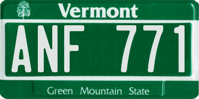VT license plate ANF771