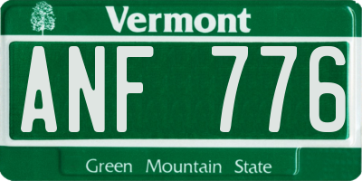 VT license plate ANF776