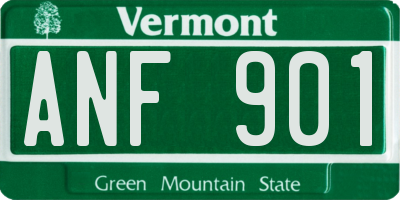 VT license plate ANF901