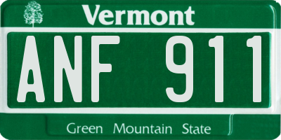 VT license plate ANF911