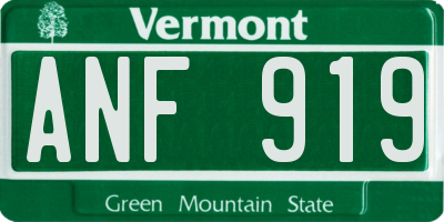 VT license plate ANF919