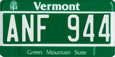 VT license plate ANF944