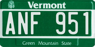 VT license plate ANF951