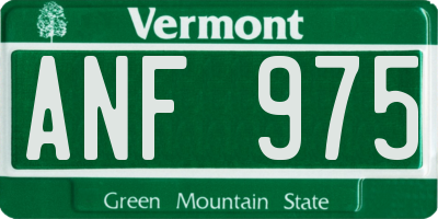 VT license plate ANF975