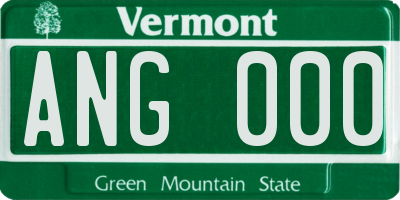 VT license plate ANG000