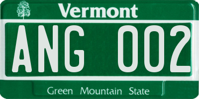 VT license plate ANG002