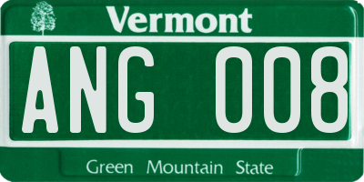 VT license plate ANG008