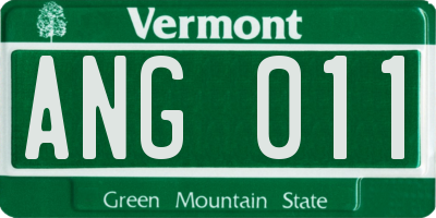 VT license plate ANG011