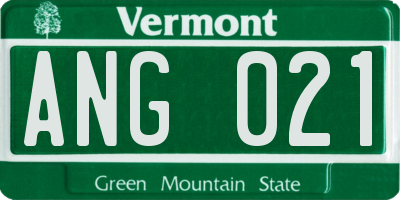 VT license plate ANG021