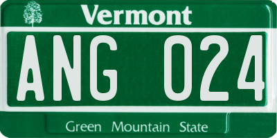 VT license plate ANG024