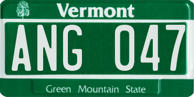 VT license plate ANG047