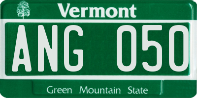 VT license plate ANG050