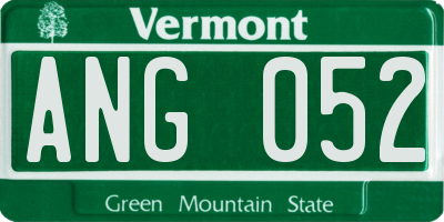 VT license plate ANG052