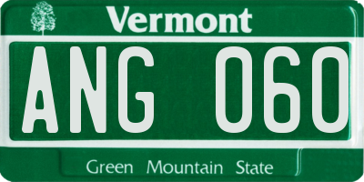 VT license plate ANG060