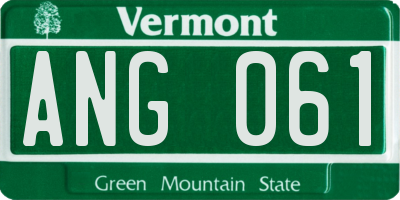 VT license plate ANG061
