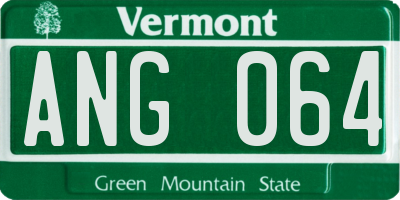 VT license plate ANG064